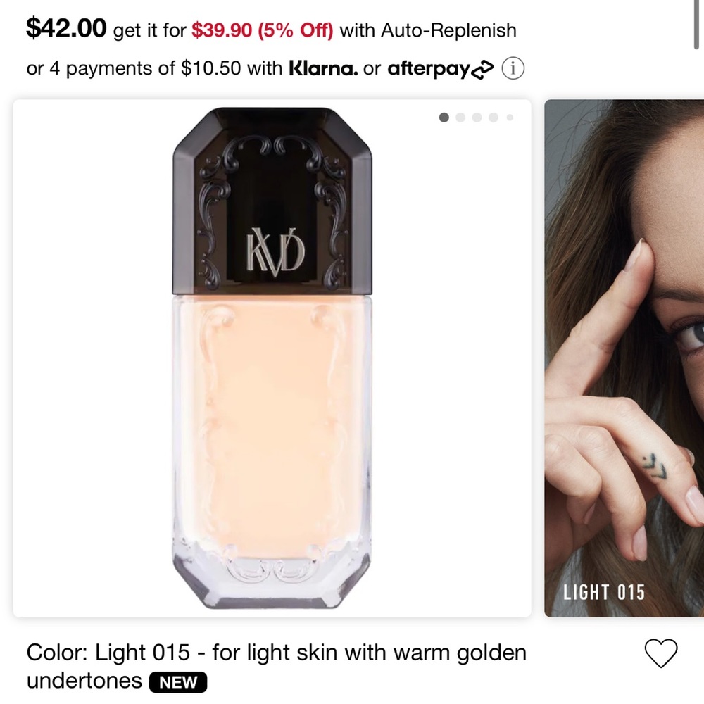 KVD Beauty Good Apple Full-Coverage Serum Light 015